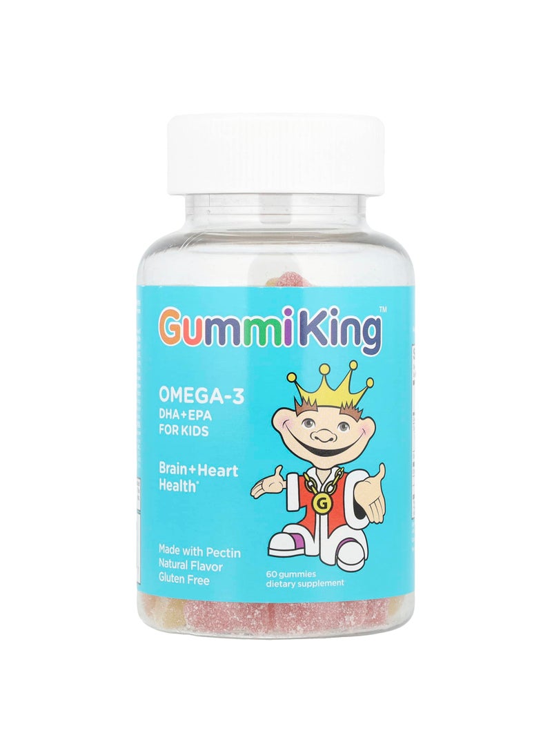 Omega-3 DHA + EPA for Kids, Strawberry, Orange and Lemon, 60 Gummies (35 mg per Gummy)